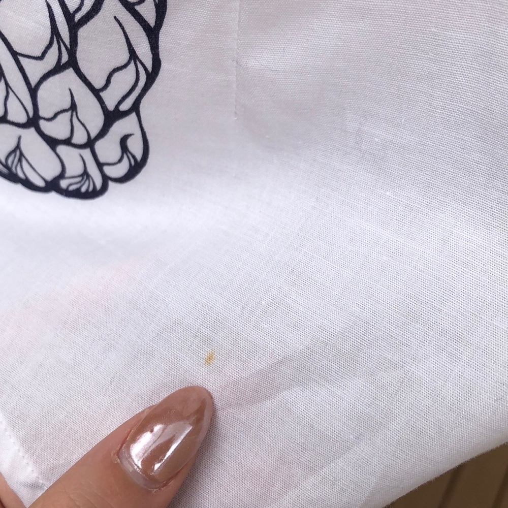 Vilagallo White Button Down With Pineapples And F… - image 8